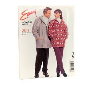 McCalls Womens Mens Jacket Sewing Pattern 2845 Size L XL - uncut